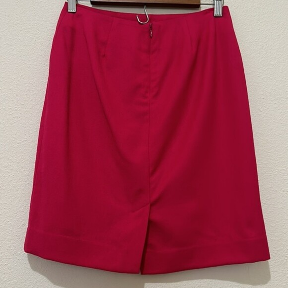 Talbots Skirt Womens 2 Petite Barbie Pink Wool Straight Pencil Mini Short Lined - Picture 5 of 11